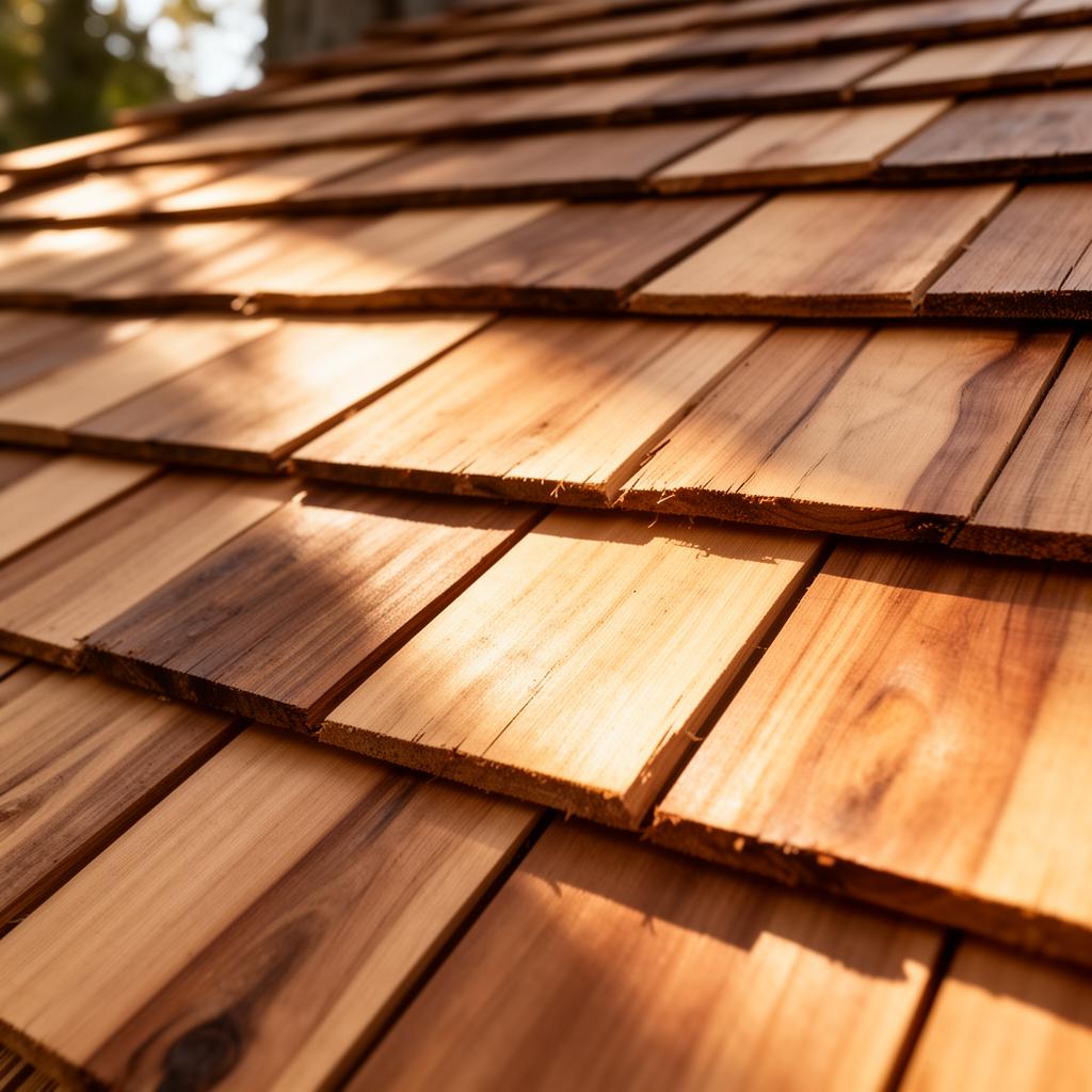 Cedar shake shingle detail